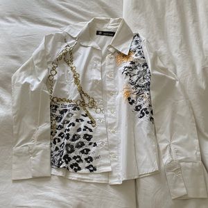 Roberto Cavalli button down dress shirt